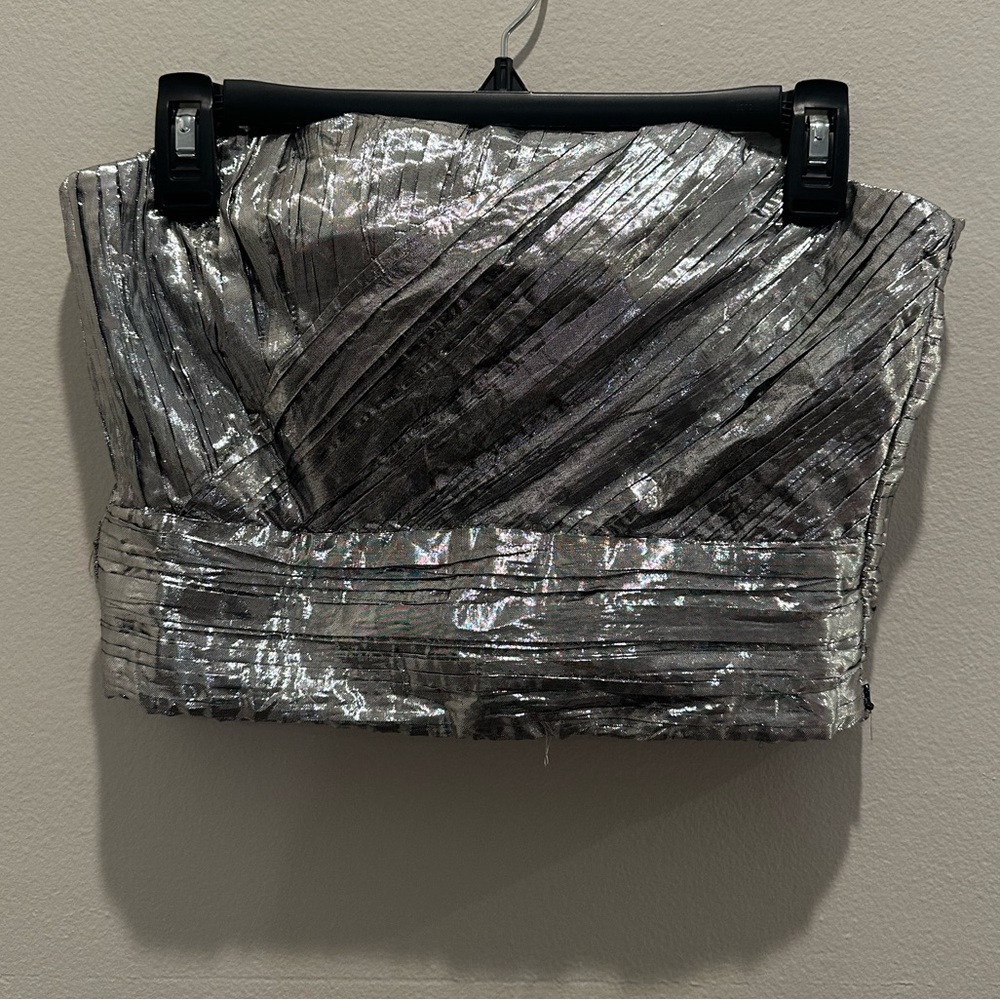 Zara metallic crop top